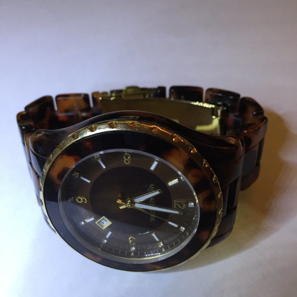 MICHAEL KORS Tortoise Shell Acetate Ladies Watch - Picture 4 of 4